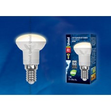 Лампа светодиодная Uniel (UL-00000939) E14 4W 3000K рефлектор матовый LED-R39-4W/WW/E14/FR PLP01WH