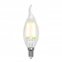 Лампа светодиодная Uniel (UL-00002199) E14 6W 3000K свеча прозрачная LED-CW35-6W/WW/E14/CL GLA01TR