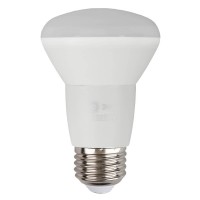 Лампа светодиодная ЭРА E27 8W 2700K матовая ECO LED R63-8W-827-E27