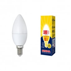 Лампа светодиодная Volpe (UL-00003812) E14 11W 3000K матовая LED-C37-11W/WW/E14/FR/NR