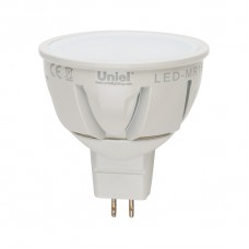 Лампа светодиодная Uniel (07914) GU5.3 7W 3000K JCDR матовая LED-JCDR-7W/WW/GU5.3/FR ALP01WH