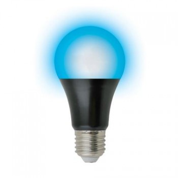 Лампа светодиодная ультрафиолетовая (UL-00005855) Uniel E27 9W матовая LED-A60-9W/UVAD/E27/FR PLZ07BK (Китай)