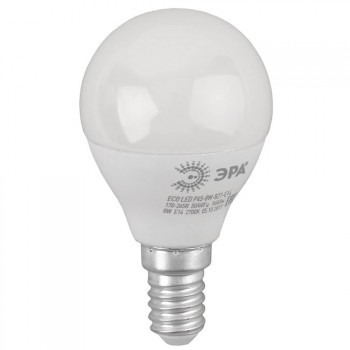 Лампа светодиодная ЭРА E14 8W 2700K матовая ECO LED P45-8W-827-E14 (Россия)