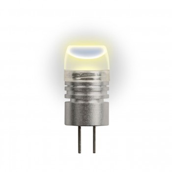 Лампа светодиодная (05854) G4 0,8W 2700K капсульная прозрачная LED-JC-12/0,8W/WW/G4 35lm (Китай)