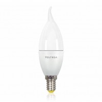 Лампа светодиодная Voltega E14 5.5W 4000К свеча на ветру матовая VG2-CW2E14cold5W 8340
