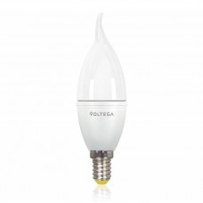 Лампа светодиодная Voltega E14 5.5W 4000К свеча на ветру матовая VG2-CW2E14cold5W 8340
