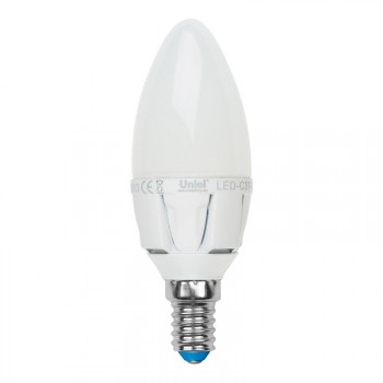 Лампа светодиодная (07889) E14 6W 4500K свеча матовая LED-C37-6W/NW/E14/FR ALP01WH (Китай)