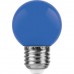 Лампа светодиодная Feron E27 1W Синий Шар Матовая LB-3725118 (Россия)