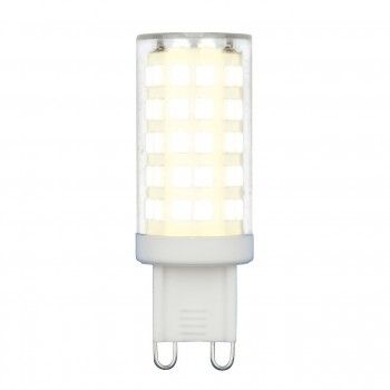 Лампа светодиодная (UL-00006489) Uniel G9 9W 4000K прозрачная LED-JCD-9W/4000K/G9/CL GLZ09TR (Китай)