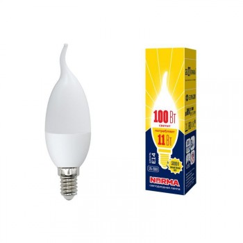 Лампа светодиодная (UL-00003817) E14 11W 3000K матовая LED-CW37-11W/WW/E14/FR/NR (Китай)