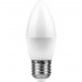Лампа светодиодная Feron E27 7W 2700K Свеча Матовая LB-97 25758 (Россия)