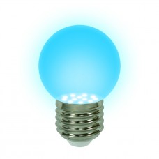Лампа светодиодная Uniel (04423) E27 0,65W Blue шар синий LED-G45-0,65W/BLUE/E27