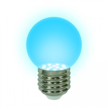Лампа светодиодная (04423) E27 0,65W Blue шар синий LED-G45-0,65W/BLUE/E27 (Китай)