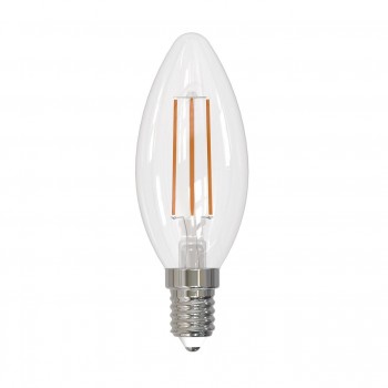 Лампа светодиодная (UL-00005160) E14 9W 3000K прозрачная LED-C35-9W/3000K/E14/CL PLS02WH (Китай)