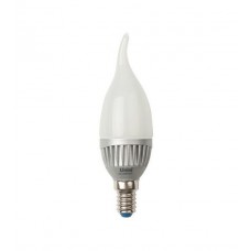 Лампа светодиодная Uniel (07106) E14 4W 3000K свеча на ветру матовая LED-CW37-4W/WW/E14/FR