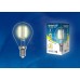 Лампа светодиодная (UL-00002201) E14 6W 3000K шар прозрачный LED-G45-6W/WW/E14/CL GLA01TR (Китай)