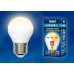 Лампа светодиодная (UL-00002377) E27 6W 3000K шар матовый LED-G45-6W/WW/E27/FR/MB PLM11WH (Китай)