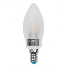 Лампа светодиодная Uniel (07892) E14 5W 3000K свеча матовая LED-C37P-5W/WW/E14/FR ALC02SL