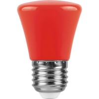 Лампа светодиодная Feron E27 1W красный Грибок Матовая LB-372 25911