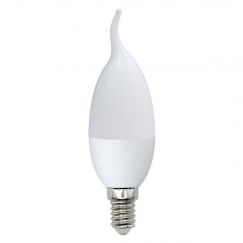 Лампа светодиодная (UL-00000308) E14 6W 3000K свеча на ветру матовая LED-CW37-6W/WW/E14/FR/O (Китай)