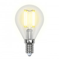 Лампа светодиодная Uniel (UL-00002201) E14 6W 3000K шар прозрачный LED-G45-6W/WW/E14/CL GLA01TR