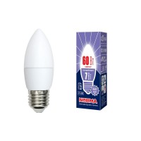 Лампа светодиодная Volpe (UL-00003797) E27 7W 6500K матовая LED-C37-7W/DW/E27/FR/NR