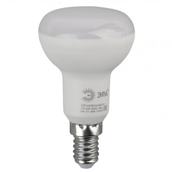 Лампа светодиодная ЭРА E14 6W 2700K рефлектор матовый LED R50-6W-827-E14 (Россия)