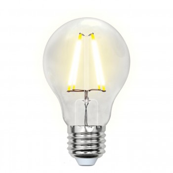 Лампа светодиодная (UL-00002210) E27 8W 3000K груша прозрачная LED-A60-8W/WW/E27/CL GLA01TR (Китай)