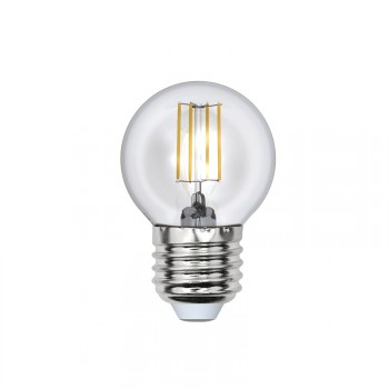 Лампа светодиодная (UL-00000196) E27 6W 3000K шар прозрачный LED-G45-6W/WW/E27/CL (Китай)