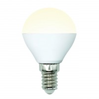 Лампа светодиодная Uniel (UL-00002375) E14 6W 4000K шар матовый LED-G45-6W/WW/E14/FR/MB PLM11WH