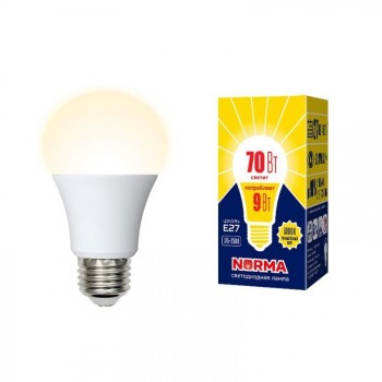 Лампа светодиодная Volpe E27 9W 3000K матовая LED-A60-9W/3000K/E27/FR/NR UL-00005622 (КИТАЙ)