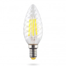 Лампа светодиодная Voltega E14 6W 2800К свеча витая прозрачная VG10-CC1E14warm6W-F 7027