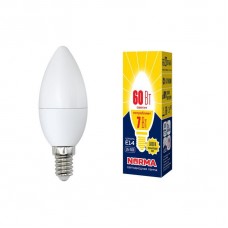 Лампа светодиодная Volpe (UL-00003796) E14 7W 3000K матовая LED-C37-7W/WW/E14/FR/NR
