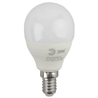 Лампа светодиодная ЭРА E14 9W 6000K матовая LED P45-9W-860-E14