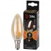 Лампа светодиодная ЭРА E14 9W 2700K золотая F-LED B35-9W-827-E14 gold Б0047034 (РОССИЯ)