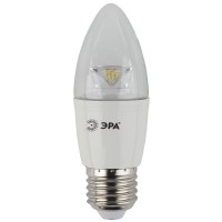 Лампа светодиодная ЭРА E27 7W 2700K свеча прозрачная LED B35-7W-827-E27-Clear