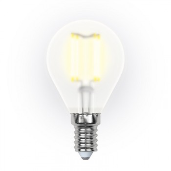 Лампа светодиодная (UL-00000303) E14 6W 3000K шар матовый LED-G45-6W/WW/E14/FR PLS02WH (Китай)