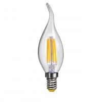 Лампа светодиодная Voltega E14 4W 4000К свеча на ветру прозрачная VG10-CW1E14cold4W-F 7005