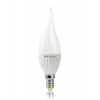 Лампа светодиодная Voltega E14 6.5W 4000К свеча на ветру матовая VG1-CW2E14cold6W 4691