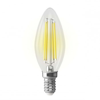 Лампа светодиодная Voltega E14 6,5W 2800K прозрачная VG10-C35E14warm9W-F 7134 (Германия)