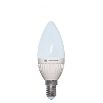 Лампа светодиодная E14 6,5W 4000K свеча матовая LC-CD-6.5/E14/840 L201 (Россия)