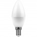 Лампа светодиодная Feron E14 7W 4000K Свеча матвоая LB-97 25476 (Россия)
