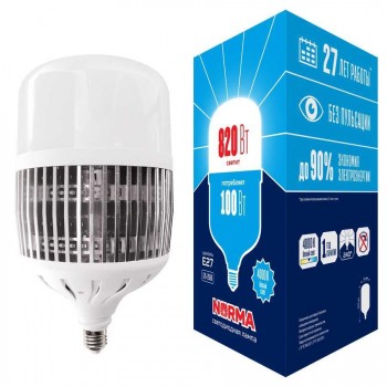 Лампа LED сверхмощная Volpe E27 100W 4000K матовая LED-M80-100W/4000K/E27/FR/NR UL-00006797 (КИТАЙ)