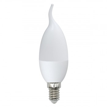 Лампа светодиодная (UL-00001773) E14 6W 3000K свеча на ветру матовая LED-CW37-6W/DW/E14/FR/O (Китай)