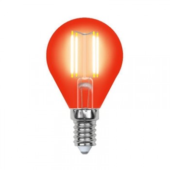 Лампа светодиодная (UL-00002985) E14 5W красный LED-G45-5W/RED/E14 GLA02RD (Китай)