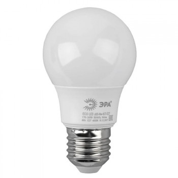 Лампа светодиодная ЭРА E27 8W 2700K матовая ECO LED A55-8W-827-E27 (Россия)