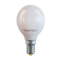 Лампа светодиодная Voltega E14 7W 2800К шар матовый VG2-G45E14warm7W 7054