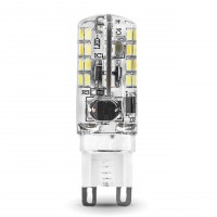 Лампа светодиодная Gauss G9 3W 4100K колба прозрачная 107709203