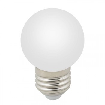 Лампа декоративная светодиодная (UL-00006560) Volpe E27 1W 3000K матовая LED-G45-1W/3000K/E27/FR/С (Китай)