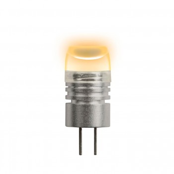 Лампа светодиодная (05857) G4 0,8W капсульная прозрачная LED-JC-12/0,8W/YELLOW/G4 (Китай)